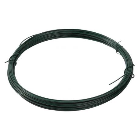 Fil De Tension Galvanisé Plastifié Vert – 100 M, Diamètre 2,7 Mm, Résistant Et Esthétique