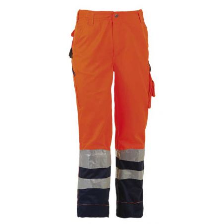 PANTALON HAUTE VISIBILITÉ OLYMPUS ORANGE/MARINE