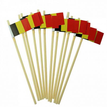 pailles avec drapeau Belge 12 pcs