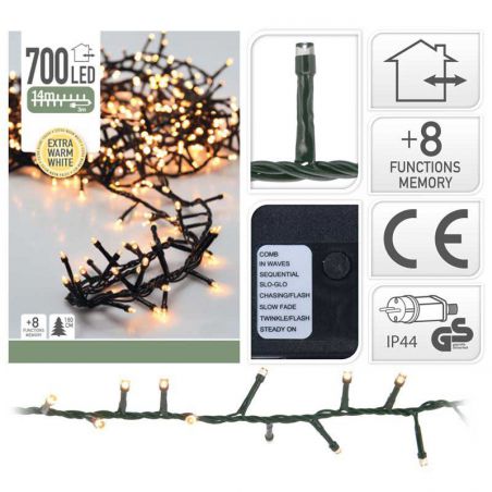 KERSTVERLICHTING MICROCLUSTER 700 LED WARM WIT