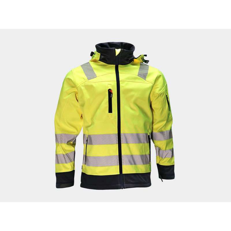 Veste softshell haute visibilité légère 6105 Projob jaune fluo