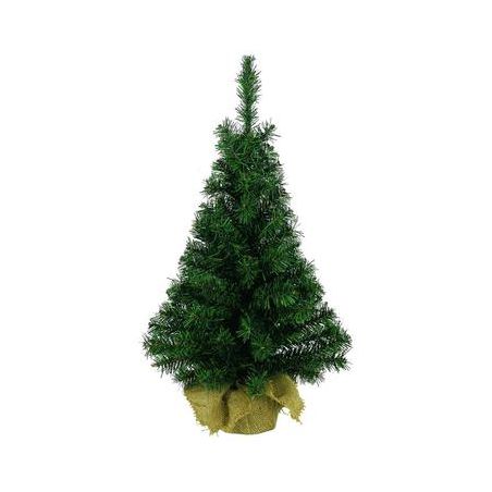 Kerstboom met jute voet 60 cm