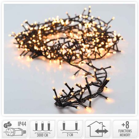 KERSTVERLICHTING MICROCLUSTER 1500 LED WARM WIT