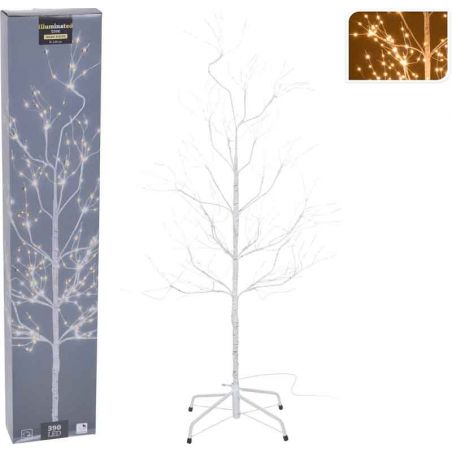 silhouetteboom wit 390LED warmwhite 120cm met timer