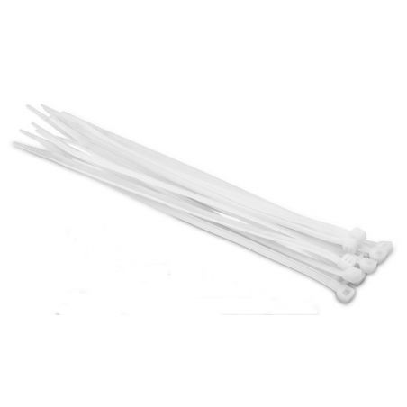 Ligatures rapides nylon blanc 100 pcs 4.5 x 200 mm